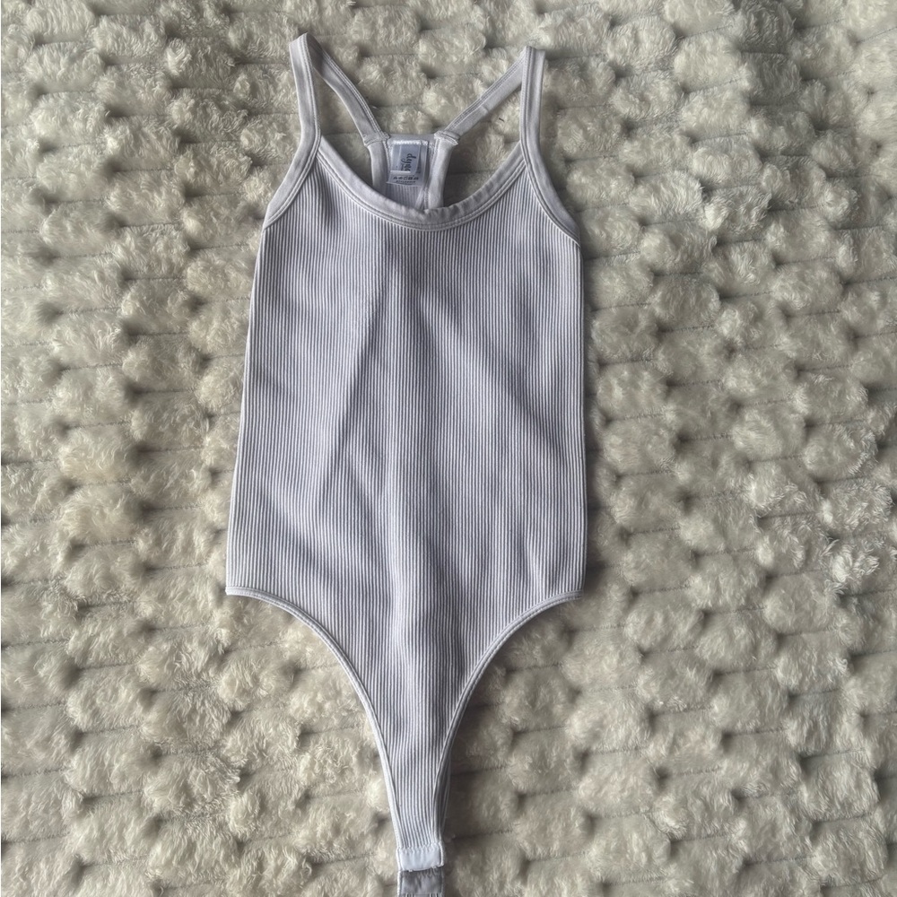 White Ribbed Bodysuit - Classic Fit